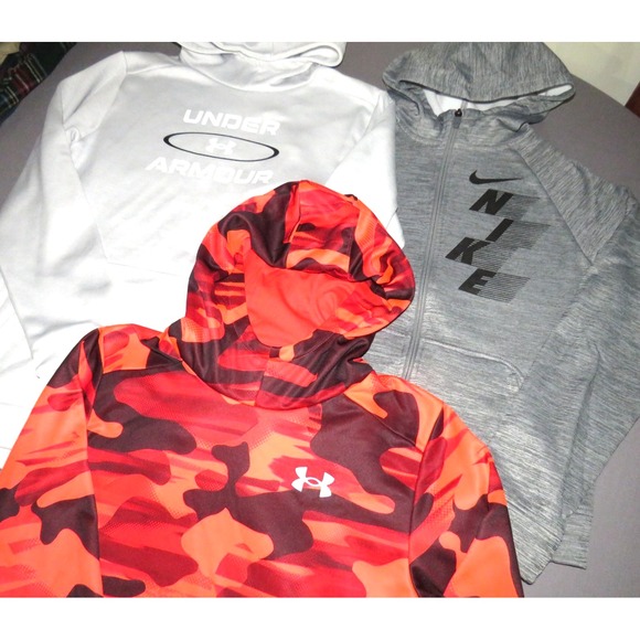 Lot of 3~ Nike Dri-Fit + Under Armour Hoodie Sweatshirts Boy's Youth XL - Picture 1 of 10